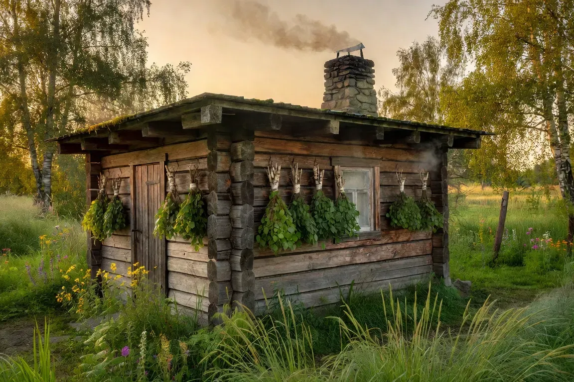 Intérieur douillet d'une datcha rénovée, table en bois avec samovar et confiture, fenêtre sur la forêt